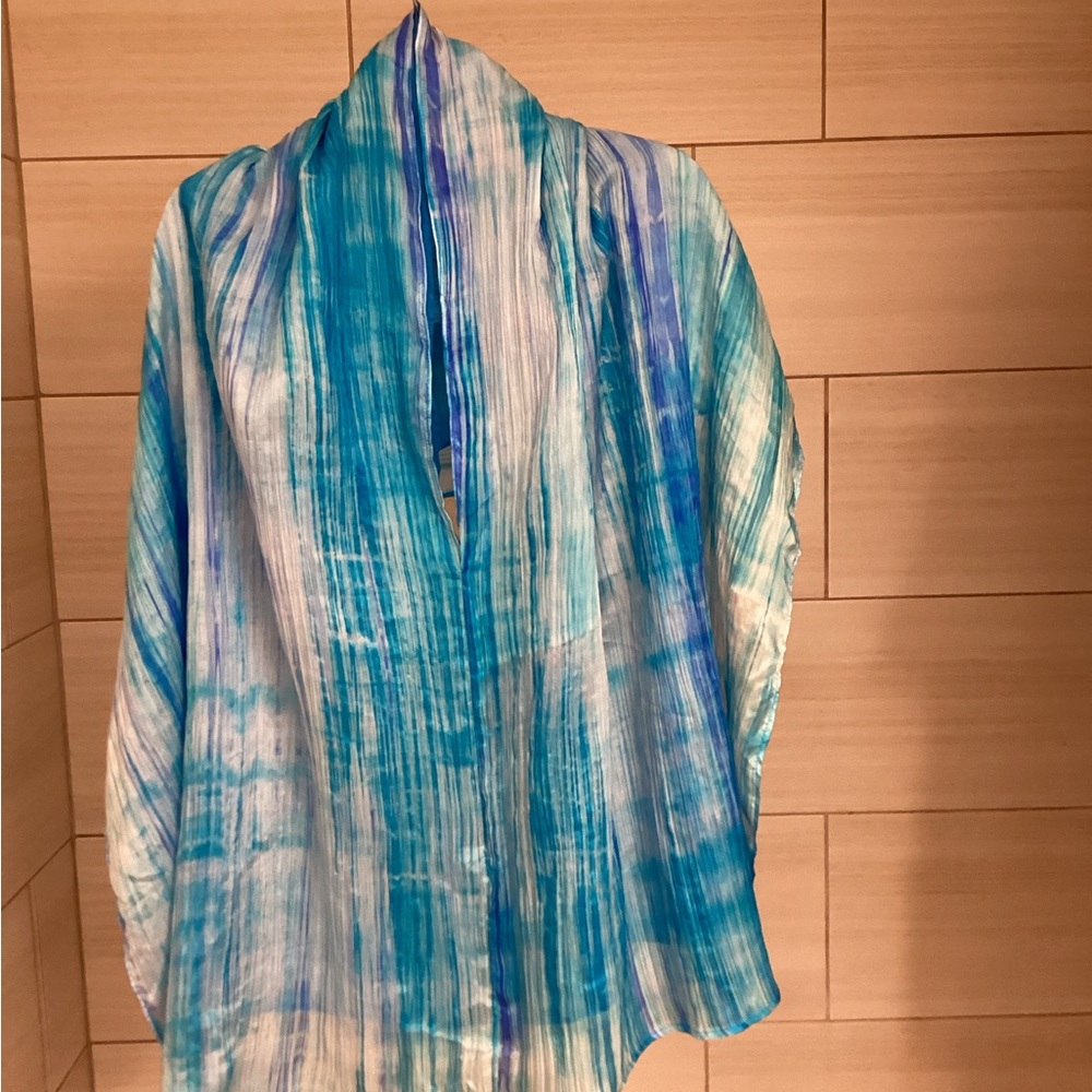 LUA brand 100% Silk hand-painted poncho